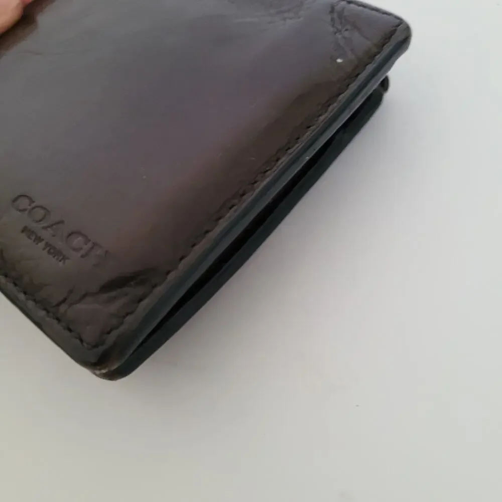 Coach Designer Mens Wallet Brown Bifold Leather Folding Medium Logo Classic